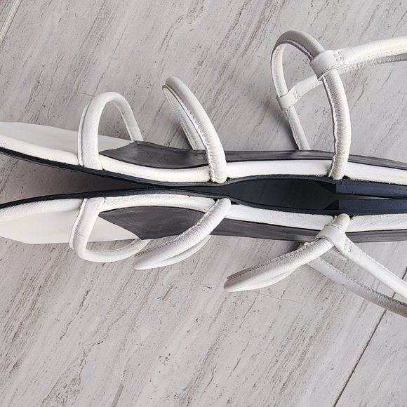 dorateymour white strappy flat sandals size 36 - Picture 3 of 9